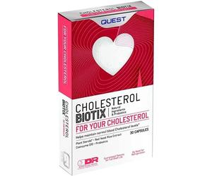 Quest - CholesterolBiotix Healthy Cholesterol Lowering Supplement. 30 Vegan Capsules with Natural Ingredients Including Red Yeast Rice Plant Sterols to Lower Cholesterol, Gluten Free (Pack of 2)