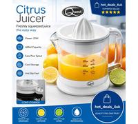 Quest Citrus Juicer Electric 25W 600ml Orange Lemon Lime Fruit Juice Squeezer [EEK: Not Compliant]