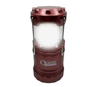 Quest Collapsible LED Camping Lantern - Red - 300 Lumen Pop-Up Light with Magnetic Base & Hanging Handles - Battery Powered Outdoor Lamp for Camping, Caravans, Emergency Use (1 Pack)