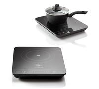 Quest 35839 Single Digital Induction Hob & Hot Plate / 10 Temperature Settings From 60-240°C/Touch Control with LED Display/Automatic Overheat Protection / 2000W