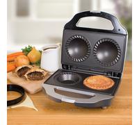 Quest 35970 Double Deep Fill Pie Maker/Features Built-In Crimping Edge & Separate Pastry Cutter/Makes Pies 9cm Diameter/Non-Stick Plates / 700W