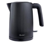 Quest 1.5L Black Grooved Kettle, Black