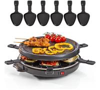 QUEST Electric Raclette Grill & Grilling Pans - Black, Black