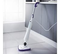 Quest 1300W Steam Mop Cleaner - 20s Fast-Heat, Kills 99.9 % Bacteria, 180° Swivel Triangular Head, 350ml Tank & 5m Cord - Lightweight Chemical Free Sanitiser for Hard Floors, Laminate & Carpets