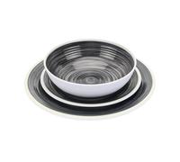 Quest Elite 12 Piece Dinner Set Recycled Post-Consumer Materials BPA Free & Dishwasher Safe Outdoor Camping Plates & Bowl Sets for Caravan Motorhome Heat Resistant Artisan (Byzantina)