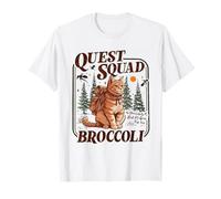 Quest Fantasy Squad Broccoli Funny Cat T-Shirt