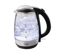 Quest 36890 Fast Boil Glass Kettle / 1.7 Litre Capacity - 7 Cups/Strix Controller/Spout Filter/Overheat Protection/Durable Glass with Water Level Indicators / 3000W