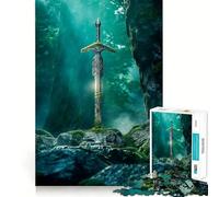 Quest for Excalibur Hard Jigsaw Puzzle for Adults 1000 Pieces Pure Logic Toy Home Activity Clean Cut Lovely Gift (50x75cm)