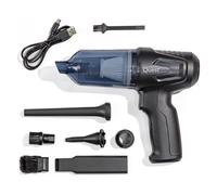 Quest Handheld Car Vacuum & Blower with 6 Attachments / 12000Pa High Power Suction/HEPA Nano Filter/Compact Cordless Design/USB Charging/Inflate Airbeds
