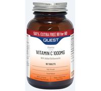 Quest - High Strength Vitamin C 1000mg with Bioflavonoids. Time Release Vitamin C Supplements for Immune Support, Collagen Production and Iron Absorption. Vegan & Gluten-Free (90 Tablets)
