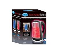 Quest 35929 Cordless 2 Colour LED Light Up Kettle / 1.7 Litre Capacity / 360° Swivel Base/Pop-Up Lid Opening/Boil-Dry Protection