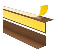 Quest Internal Corner Trim PVC 35 x 18 mm Self-Adhesive - Brown, 200 cm | Edge guard for internal corners, no-drill fitting on tile, plaster & plasterboard, damp-proof, kitchen, bath & office