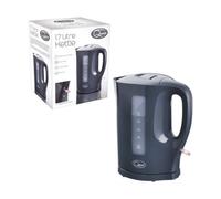 Quest Jug Kettle - Grey, 1.7L - Compact Cordless Electric Kettle With Water Level Indicator - Fast Boil Small Kitchen Kettle