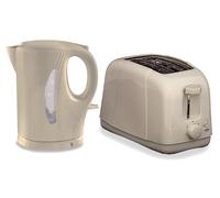 Quest Kettle 1L + Toaster 2 Slice Cream Low Wattage Caravan Motorhome Boat Van