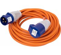 Quest Leisure 25M Heavy Duty Extension Lead - IP44 Weatherproof, 2.5mm Core, Outdoor Caravan Hook-Up, Motorhome & Camping Power Cable, High-Visibility Orange, NCC Compliant