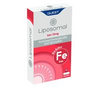 Quest - Liposomal Iron 30x 15mg Vegan Capsules. High Strength And Potency Iron Supplements For Women & Men, Supports Energy Production While Reducing Tiredness & Fatigue. Non GMMO, Dairy & Gluten Free