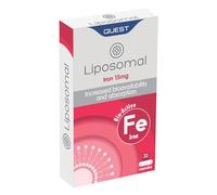 Quest - Liposomal Iron 30x 15mg Vegan Capsules. High Strength And Potency Iron Supplements For Women & Men, Supports Energy Production While Reducing Tiredness & Fatigue. Non GMMO, Dairy & Gluten Free