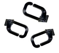 Quest Manufacturing Vertical D-Ring Cable Manager, 25 Cables, Pack of 3 Pcs, Black (VD-00-025-3)
