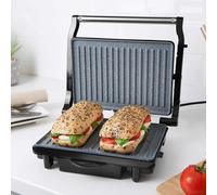 Quest Deluxe Health Grill & Panini Press Marble Coated - Silver | TJ Hughes