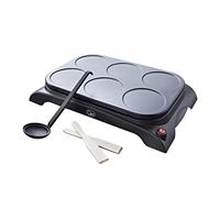 Quest Black 6 Mini Pancake Maker and Grill - Size: 47 x 35 x 18cm - Wilko