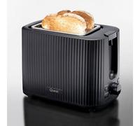 Quest 2-Slice Grooved Toaster - Black, Black