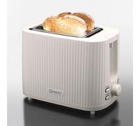 Quest Modern Grooved 2 Slice Toaster - White
