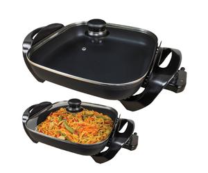 Quest Multi-Function Electric Cooker with Vented Glass Lid / Non-Stick, 1500W