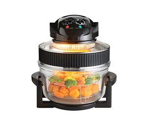 Quest Multi-Function Halogen Oven/Healthy Air Fryer / 17L Capacity with 5L Extender Ring / 60 Minute Timer/Self-Cleaning Function / 125-250°C Temperature Control (43850)