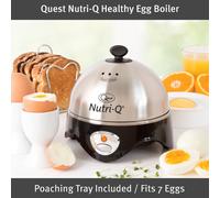 Quest Nutri-Q Egg Cooker & Poacher Stainless Steel | TJ Hughes Silver