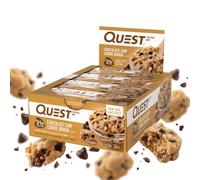 Quest Nutrition Chocolate Chip Cookie Dough Flavour Protein Bar, Gluten free, Vegetarian friendly, Low Sugar, Keto Friendly, 12-Count 102073