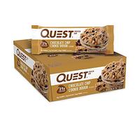 Quest Nutrition Chocolate Chip Cookie Dough Protein Bar, High Protein, Low Carb, Keto Friendly, 12 Count