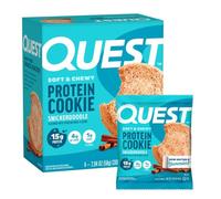Quest Nutrition Snickerdoodle Protein Cookie, 15g Protein, 1g Sugar, 4g Net Carbs, Keto Friendly, High Protein, Low Carb; 4 Count