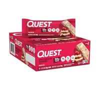 Quest Nutrition White Chocolate Raspberry Flavour Protein Bar, Gluten free, Vegetarian friendly, No Sugar, Keto Friendly, 12-Count, QPBWCR12