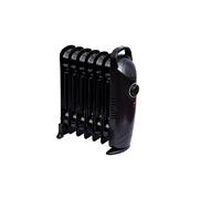 Quest Oil filled Radiator Black 7 Fin Radiator Low Wattage Caravan Motorhome