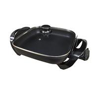 Quest Professional Multi-Function Electric Cooker with Vented Glass Lid / 240°C Max Temperature/Non-Stick Pan Coating/ 30cm x 30cm Pan Size / 1500W