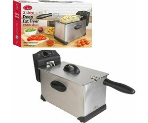 Quest Professional Stainless Steel Deep Fat Chip Fryer Kitchen Large 3L 3 Litre