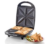 QUEST 35990 Sandwich Toaster - Black & Silver