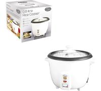 Quest 0.8 Litre Rice Cooker/Up To 4 Servings/Food Warmer Function/Non-Stick Inner Pot/Clear Viewing Lid/With Spoon & Measuring Cup / 350W (35530)