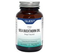 Quest Sea Buckthorn Oil Omega 3, 6 & 7, Berry Oil & Palmitoleic Acid Supplement. Supports Skin & Eye Health Plus Post Menopause Dryness. Vegan Omega Anti-Inflammatory Supplement Tablets (120 Capsules)