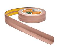 Quest Skirting Board PVC 30 x 30 mm Self-Adhesive - Light Brown, 15 m | Baseboard trim, 1.18x1.18 inches, waterproof & UV-resistant, self-adhesive PVC, kitchen & bathroom