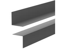 Quest Skirting Board Rigid PVC 30 x 30 mm No Drilling - Dark Grey, 200 cm | Baseboard trim, 1.18x1.18 inches, impact-resistant rigid PVC, UV-resistant, no-drill adhesive fixing, homes & offices