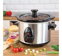 Quest 35260 1.5L 120W Stainless Steel Slow Cooker - Silver