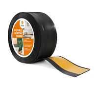 Quest Skirting Board PVC 70 x 20 mm UV-Resistant - Black, 5 m | Baseboard trim, 2.76x0.79 inches, self-adhesive PVC with milled profile, UV-resistant, kitchen & bathroom