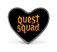 Quest Squad Cute Button Pins Heart Badge Cool Personalised Pattern Brooches for Bag Hat