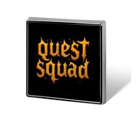 Quest Squad Cute Button Pins Square Badge Cool Personalised Pattern Brooches for Bag Hat