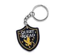 Quest Squad Keychain Patch 2.5 Inches Funny ACOTAR Armor Dragon Fourth Wing Bookish Fantasy Embroidered Fabric Keyring Patch for Backpacks Handbags Purse Car Keys, Key Charms DIY Accessories Gifts Mom