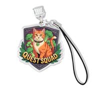 Quest Squad Kindle Charms, Dust Plug Charm 1.5 Inches Fourth Wing Bookworm Dragon Cat Lover Lightning/Type C Charging Port With Strap Acrylic Material Accessories for Phone, Kindle, E-Reader Gifts