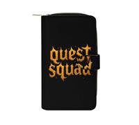 Quest Squad Leather Wallets Zipper 12 Card Slots Pouch