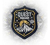 Quest Squad Patch 3 Inches Funny Acotar Fourth Wing Dragon Book Lovers, Iron On/Sew On Embroidery Fabric Applique Patches for Backpack, Vest, Hat, Dog Harness, Military Uniforms Gifts for Mom Dad