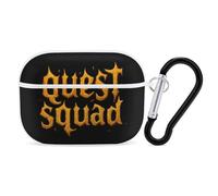 Quest Squad Wireless Bluetooth Earbud Case Compatible with Airpods Pro Earphone Cover Pouch with Stainless Steel Carabiner